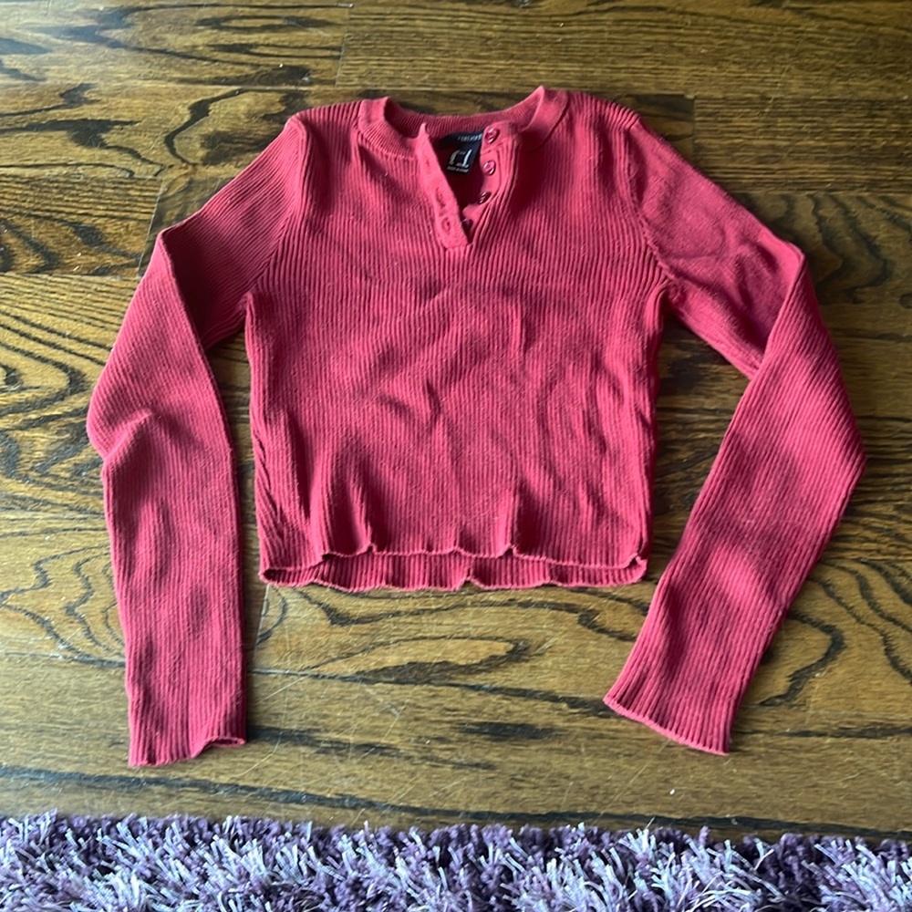 Cropped red sweater-shirt women’s